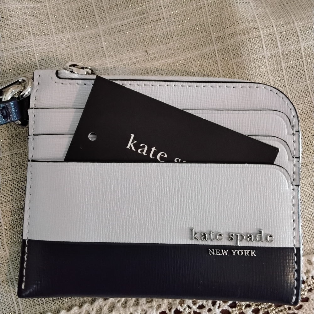 Kate Spade Deep Blue and Light Gray Wristlet - Picture 4 of 4